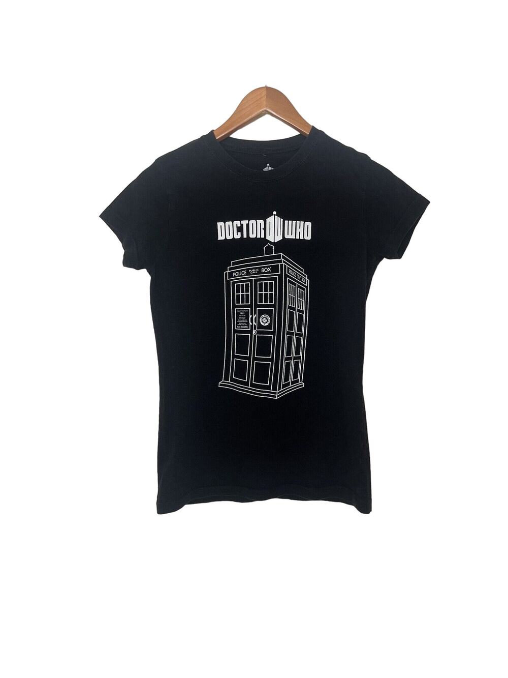 Doctor Who BBC Women’s/Juniors Sz Medium Black Graphic Print T Shirt